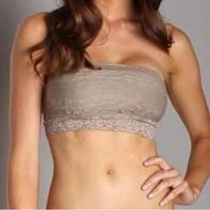 Free people tube top bra color taupe size S